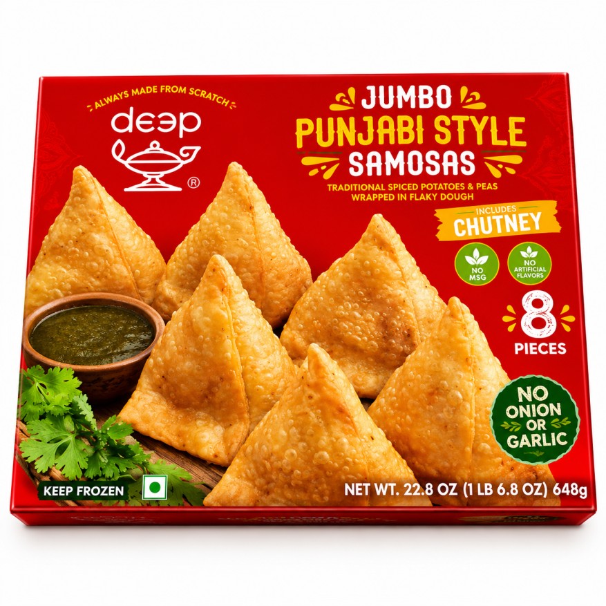 Deep Jumbo Punjabi Style Samosas